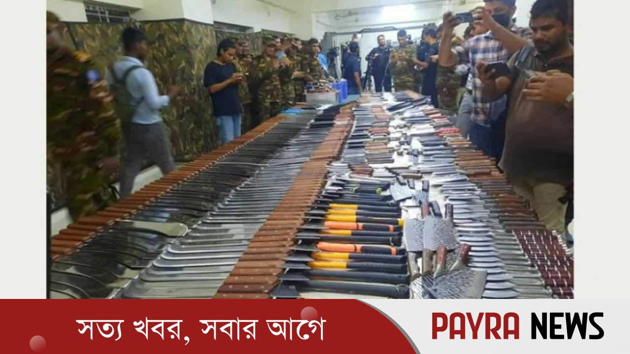 রাজধানীতে সেনা অভিযানে বিপুল ধারালো অস্ত্র উদ্ধার, আটক ৯